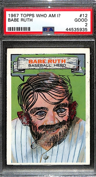 1967 Topps Who Am I? Babe Ruth #12 PSA 2